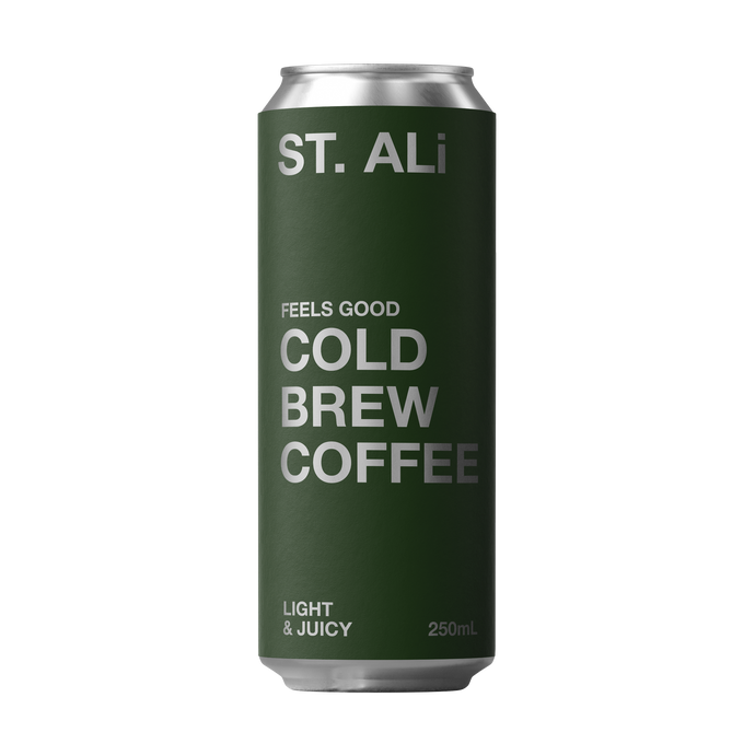 ST. ALi green Feels Good can of cold brew coffee 250 millilitres 