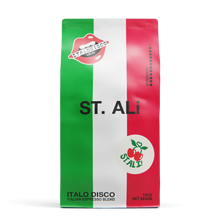 Load image into Gallery viewer, ST ALi colourful bag of 1 kilogram Italo Disco coffee
