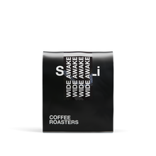 Load image into Gallery viewer, Wide Awake 250 gram black bag of coffee
