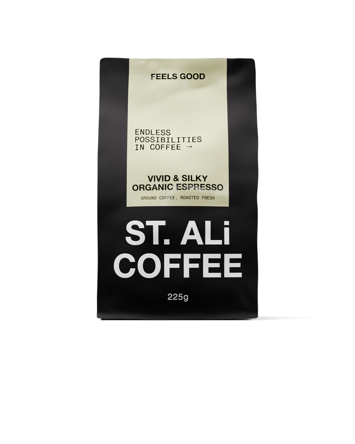 Feels Good 250 gram bag of coffee