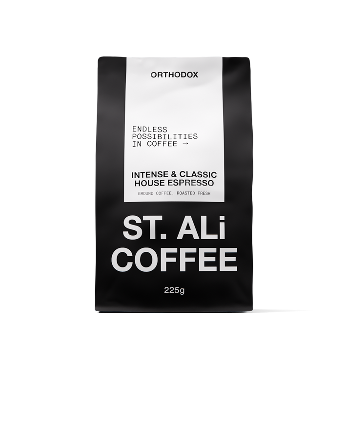 Orthodox 250 gram bag of coffee