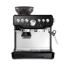 Load image into Gallery viewer, Breville coffee machine in black with coffee beans
