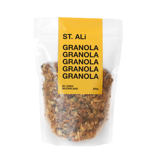 ST. ALi 350 grams granola by Greg McFarland in packet