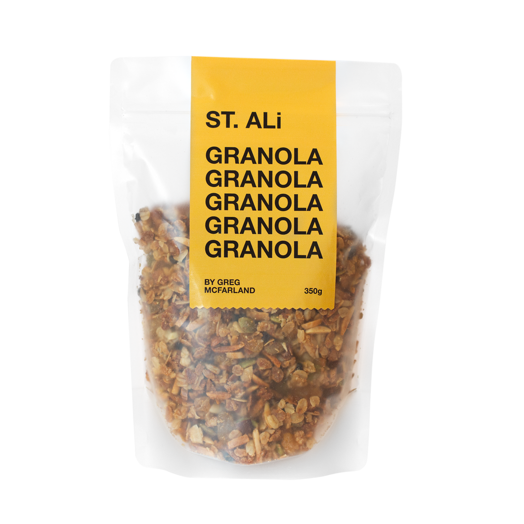 ST. ALi 350 grams granola by Greg McFarland in packet