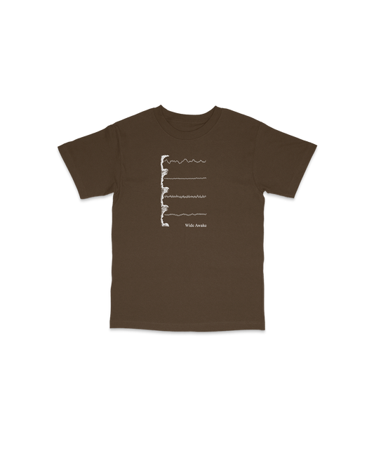 ST. ALi Wide Awake Brain Wave | Brown T-Shirt