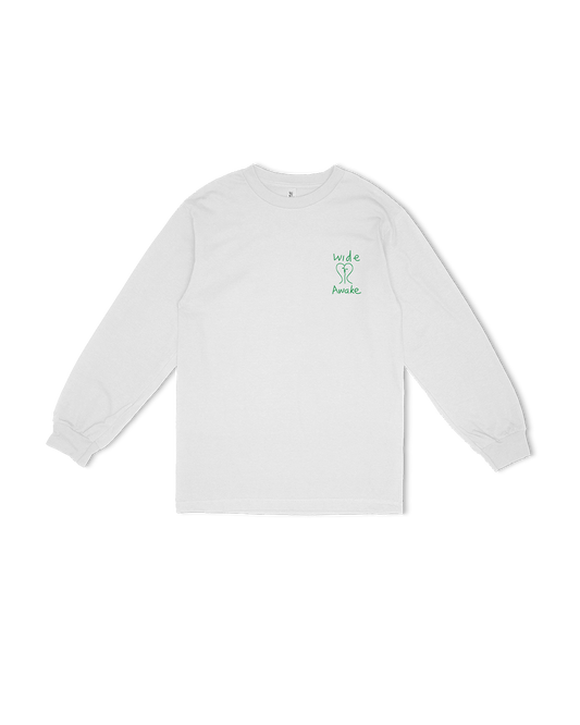 ST. ALi Wide Awake Nirvana | White Long Sleeve Tee