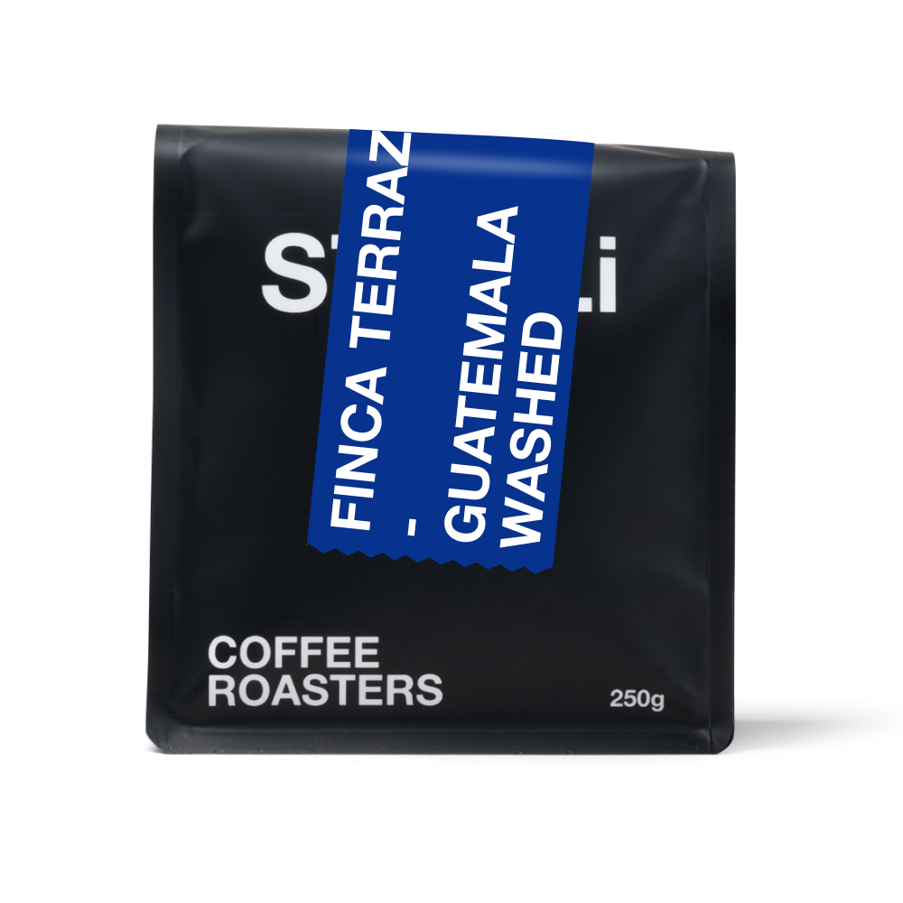Finca Terraz black and blue 250 gram bag of coffee