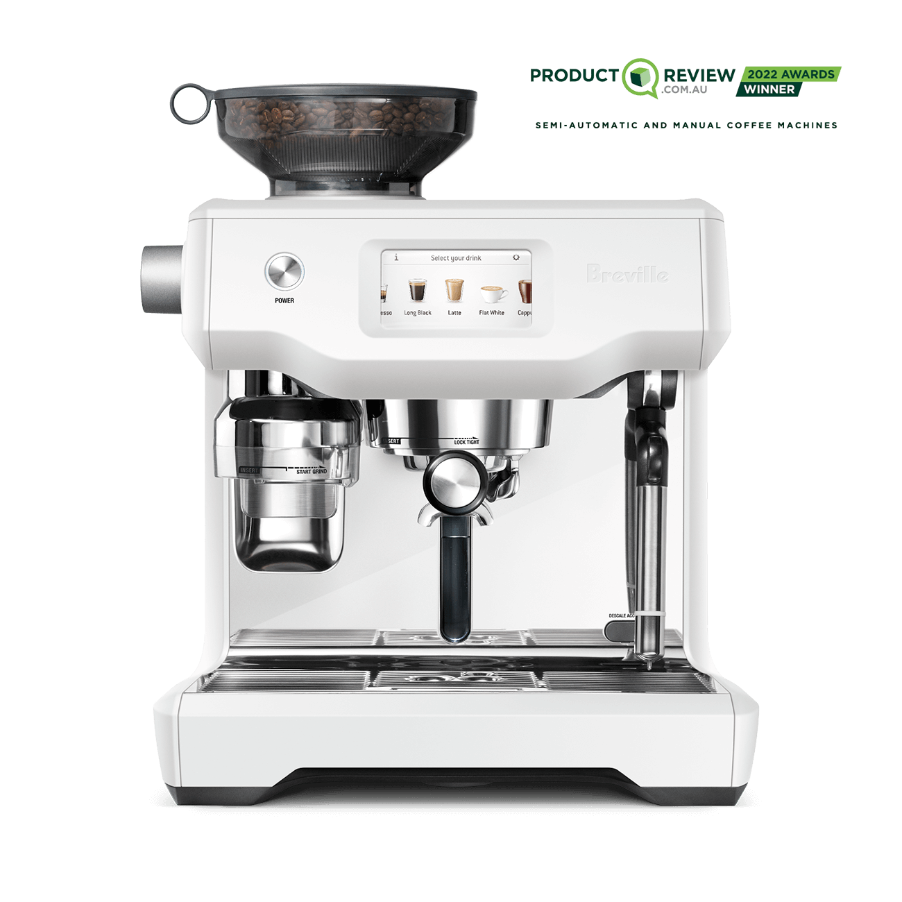 Breville Oracle Touch coffee machine in white