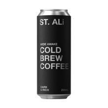 Load image into Gallery viewer, Wide Awake black can of 250 millilitres cold brew coffee

