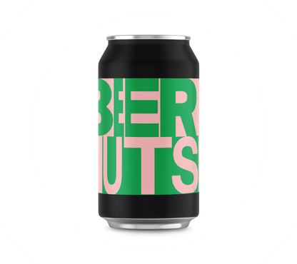 Black and green can of beer nuts 100 grams Korean bbq flavour