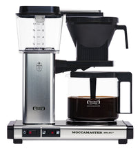 Load image into Gallery viewer, Moccamaster brewer with coffee in silver
