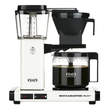 Load image into Gallery viewer, Moccamaster brewer with coffee in white
