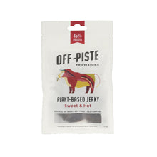 Load image into Gallery viewer, Off-piste plant-based jerky sweet and hot flavour 50 grams red package
