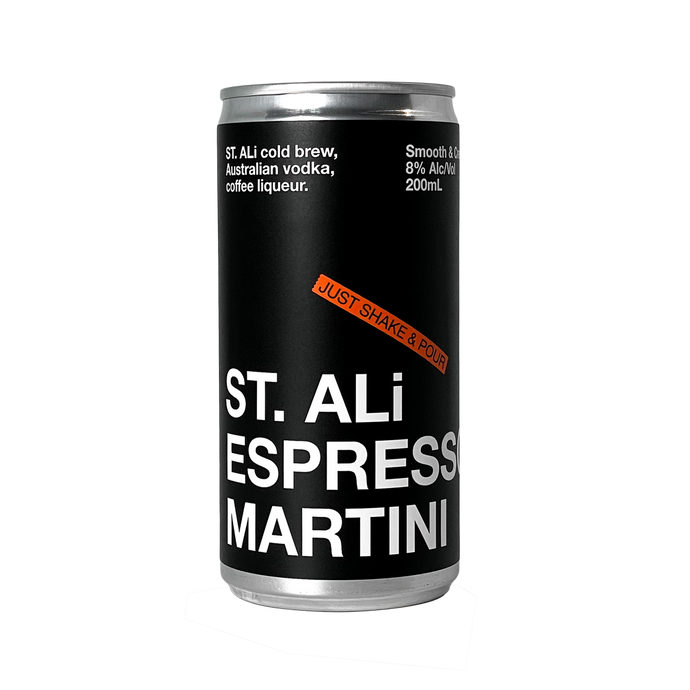 ST. ALi espresso martini black can 200 millilitres ready to drink