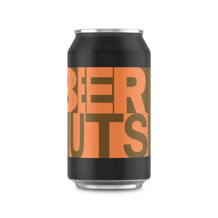 Black and orange can of 100 gram beer nuts jamaican jerk-style mix flavour