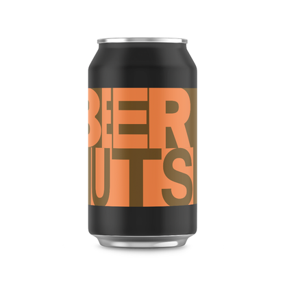 Black and orange can of 100 gram beer nuts jamaican jerk-style mix flavour