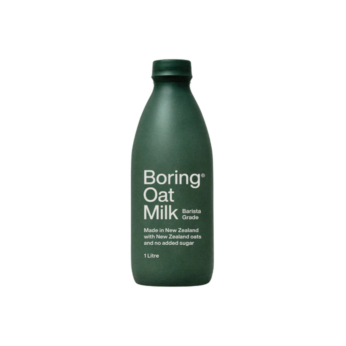 Green 1 litre bottle of barista-grade oat milk
