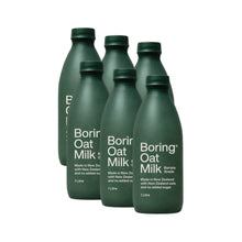 Load image into Gallery viewer, 6 green bottles of barista grade oat milk, 1 litre each
