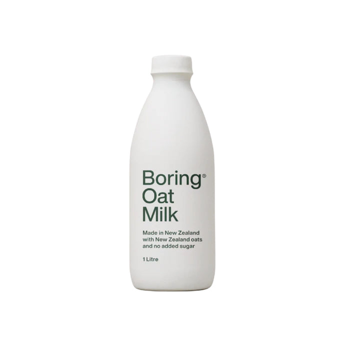 white 1 litre bottle of oat milk