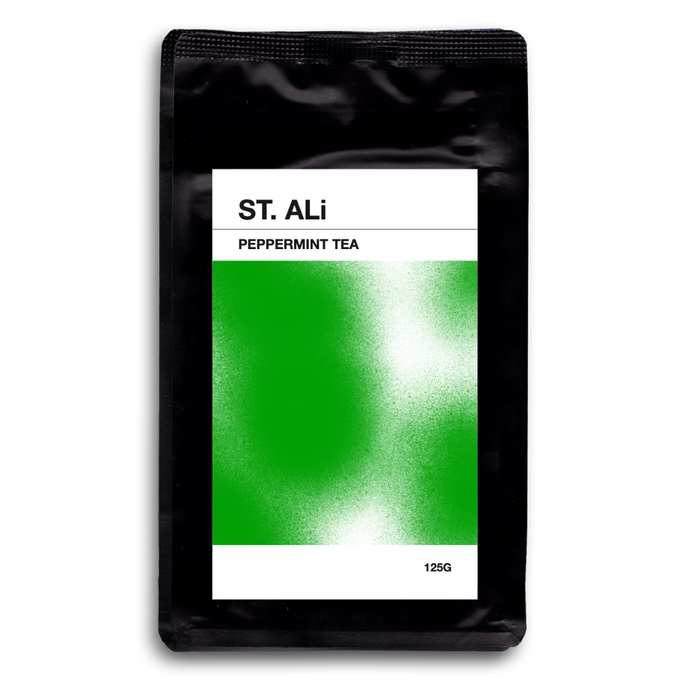 ST. ALi peppermint tea in green and black sachet 125 grams